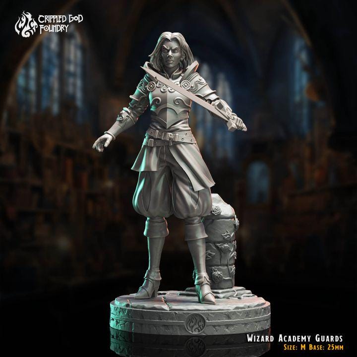 Mage School Guards from "The Imposter Mage" by Crippled God Foundry Miniatures