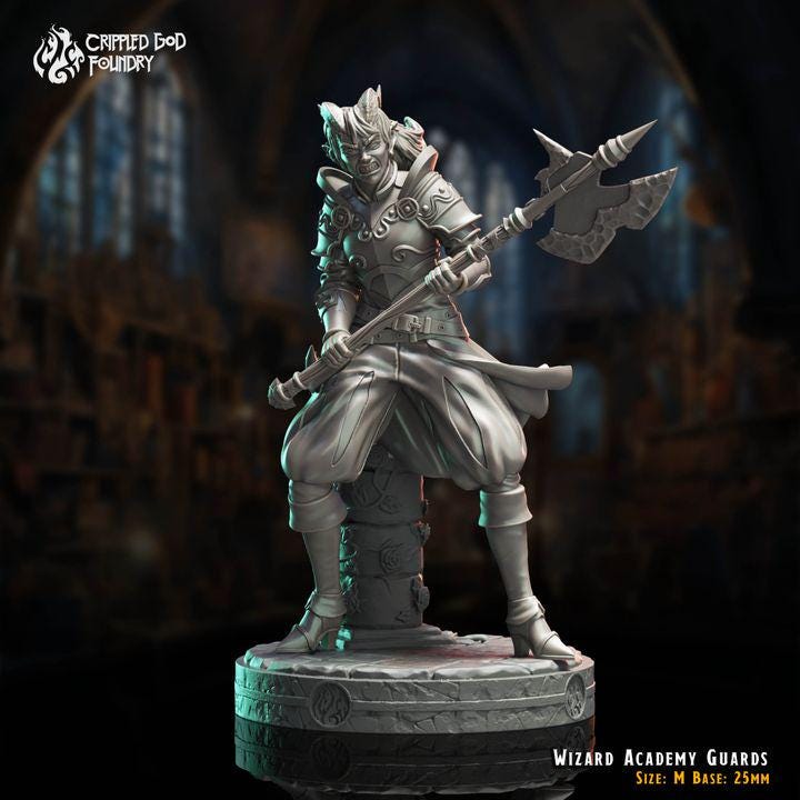 Mage School Guards from "The Imposter Mage" by Crippled God Foundry Miniatures