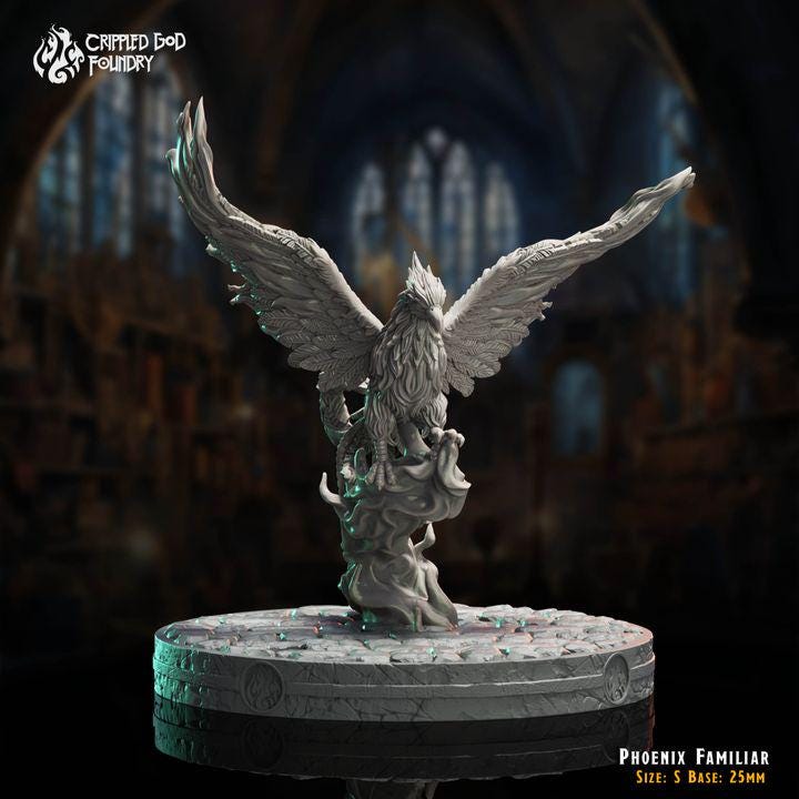 Phoenix Familiar from "The Imposter Mage" by Crippled God Foundry Miniatures
