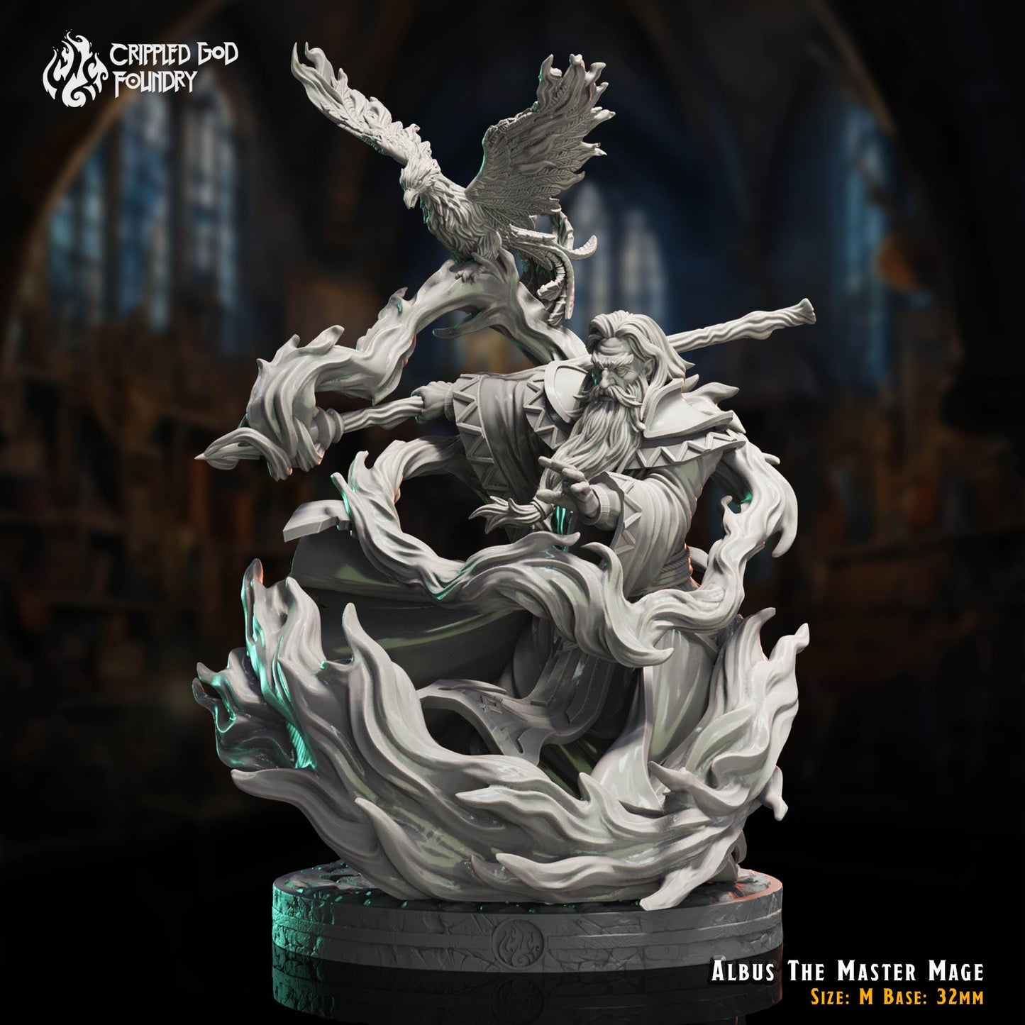 Albus The Master Mage from "The Imposter Mage" by Crippled God Foundry Miniatures