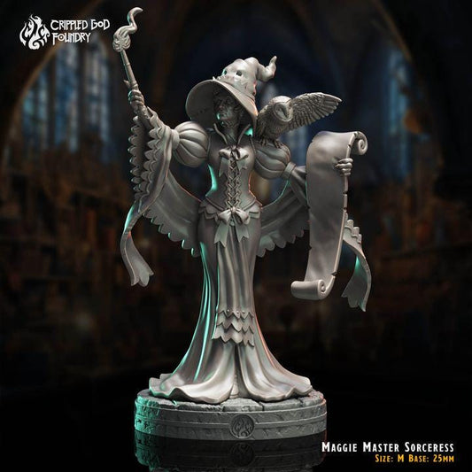 Maggie Master Sorceress from "The Imposter Mage" by Crippled God Foundry Miniatures