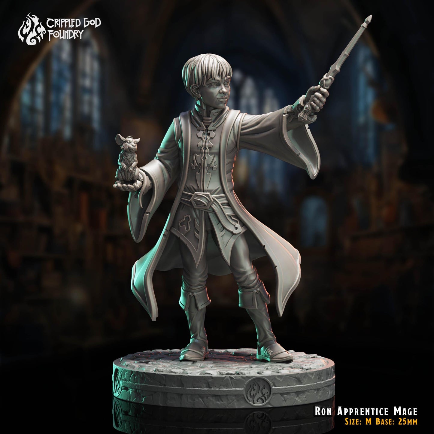 Ron, Apprentice Mage from "The Imposter Mage" by Crippled God Foundry Miniatures