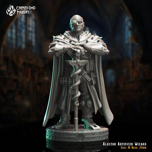 Alastor Artificer Wizard from "The Imposter Mage" by Crippled God Foundry Miniatures