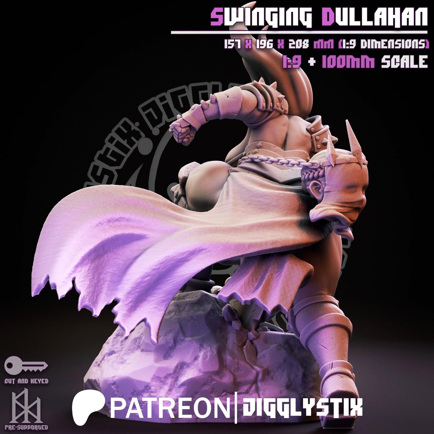 Swinging Dullahan by Jigglystix Pin Up Factory Miniatures