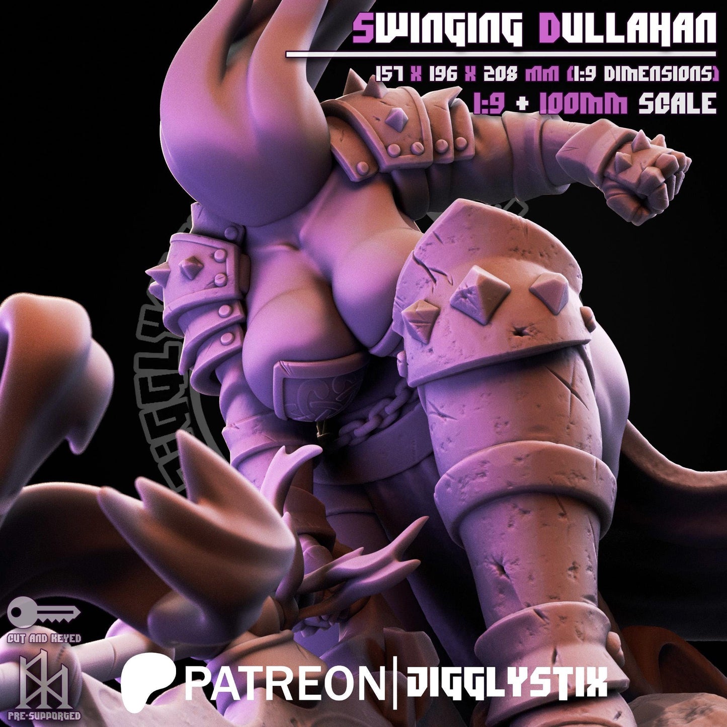 Swinging Dullahan by Jigglystix Pin Up Factory Miniatures