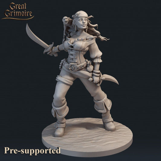 Pirate Girl from "Dark Sea Legends" by Great Grimoire Miniatures RPG
