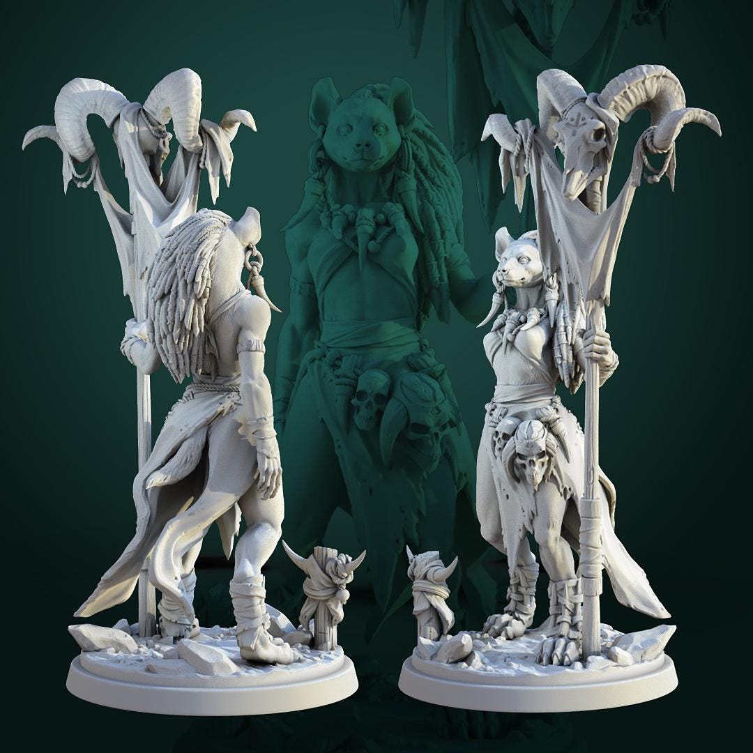 Meirsoa Gnoll Matriarch by White Werewolf Tavern Miniatures RPG
