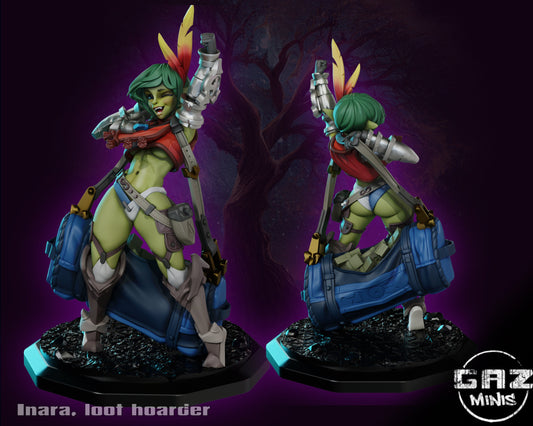 Inara Bag Holder from Goblin Fury by Gaz Pin Up Miniatures