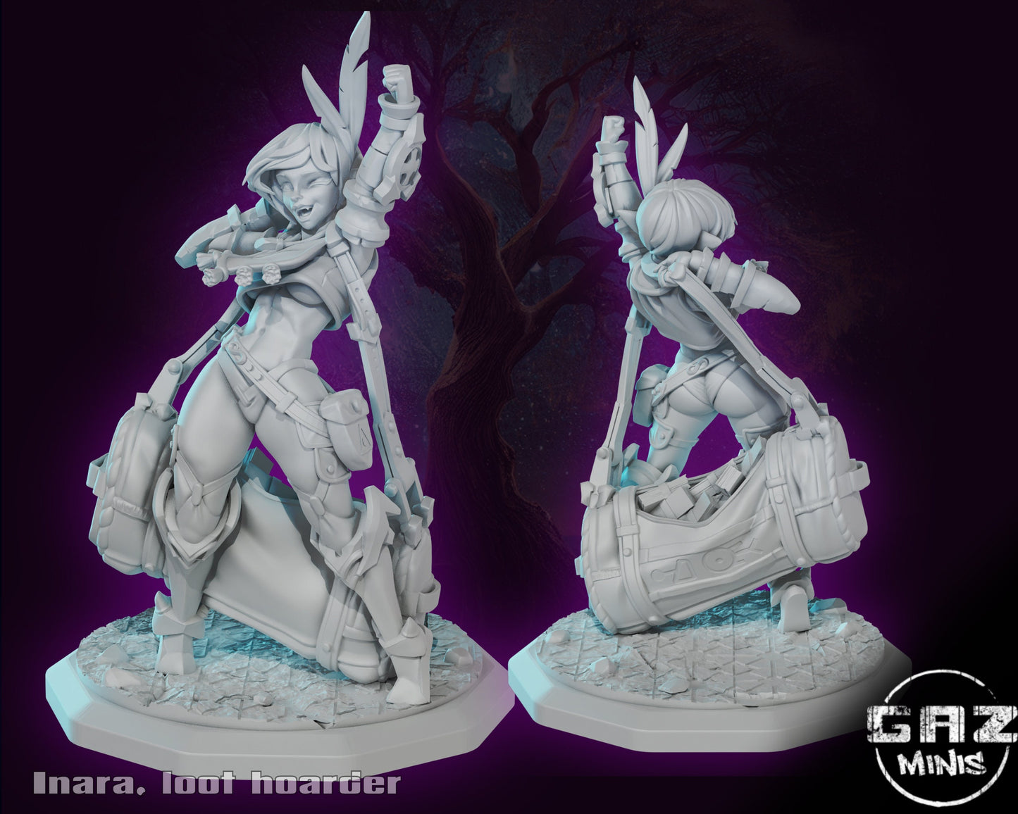 Inara Bag Holder from Goblin Fury by Gaz Pin Up Miniatures