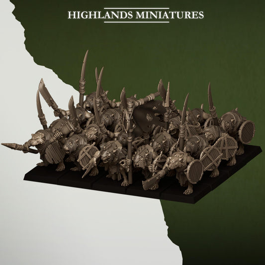 Sewer Rats Unit Vermin Army By Highland Miniatures