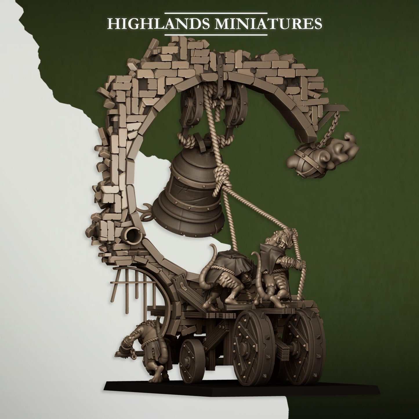 Moving Sewer with Bell and Censer Vermin Army By Highland Miniatures