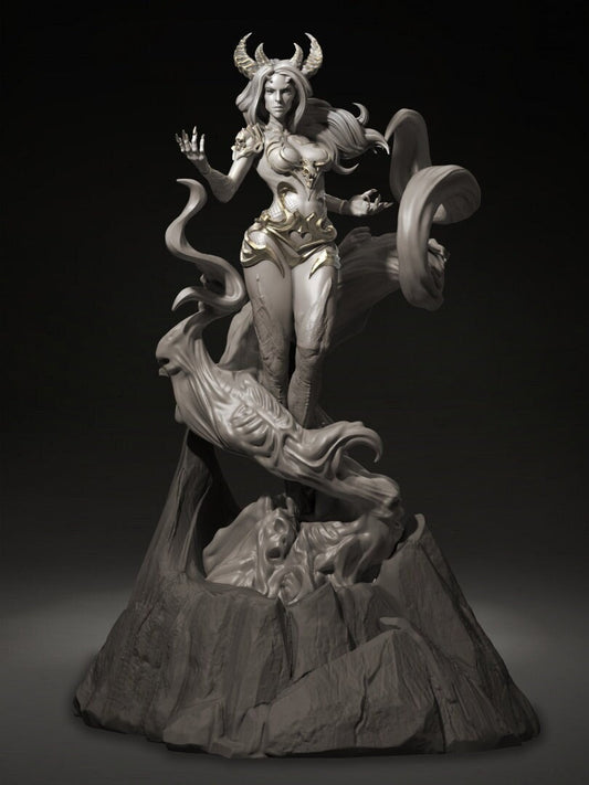 Lazabel the Warlock Pin Up by Dungeons and Maidens Miniatures