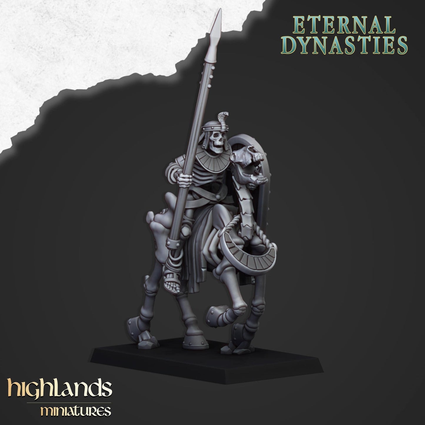 Skeleton Calvary Unit From Eternal Dynasties By Highland Miniatures