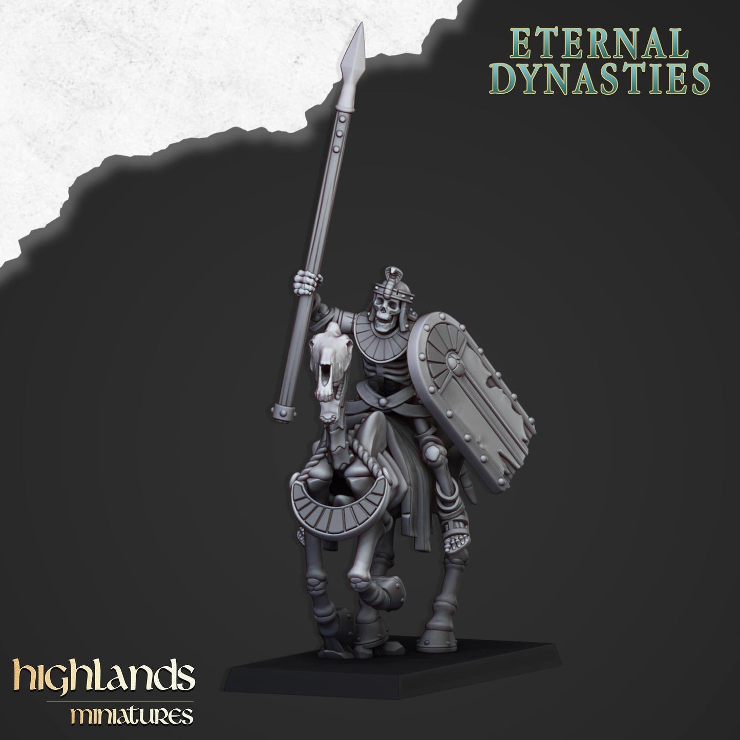 Skeleton Calvary Unit From Eternal Dynasties By Highland Miniatures