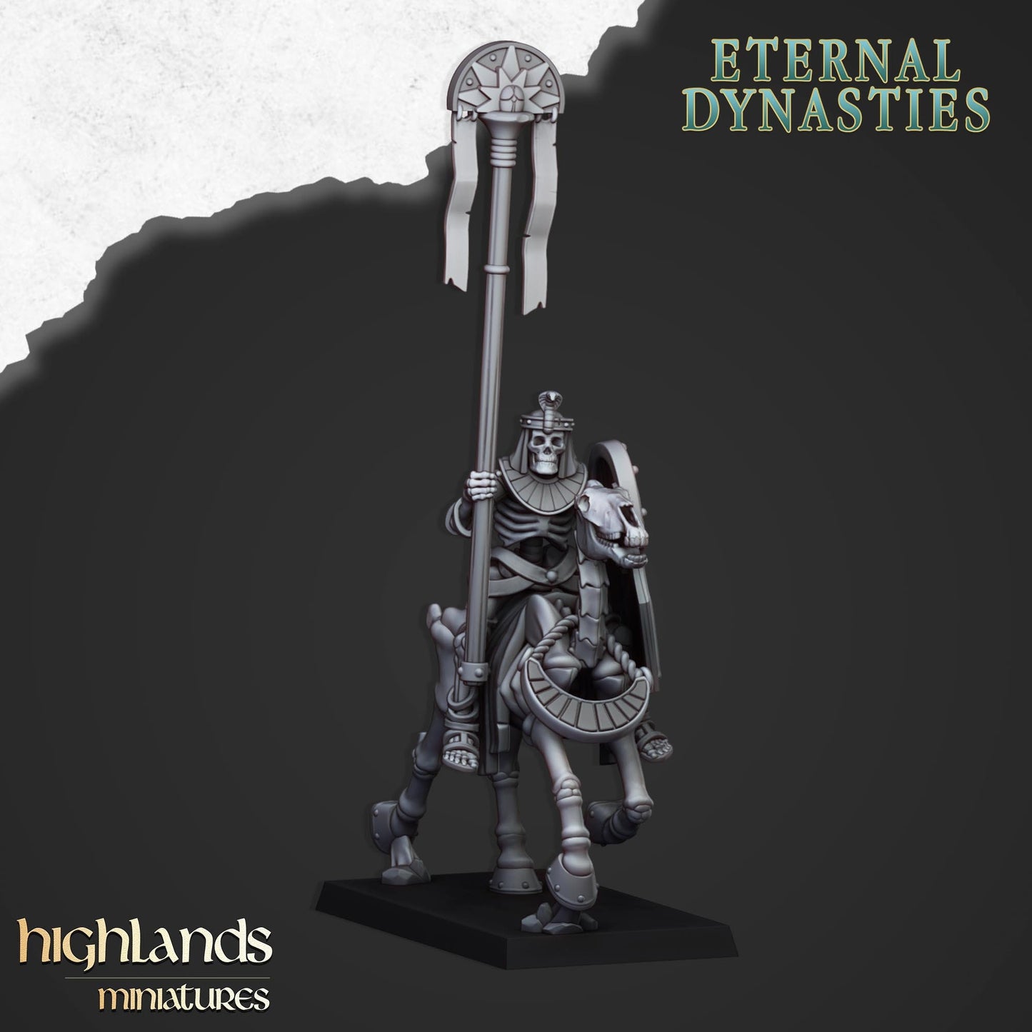 Skeleton Calvary Unit From Eternal Dynasties By Highland Miniatures