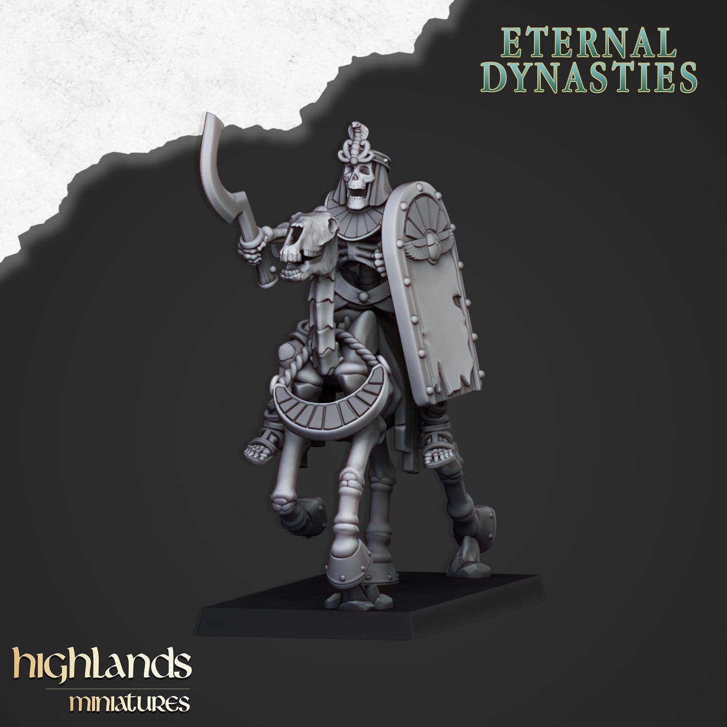 Skeleton Calvary Unit From Eternal Dynasties By Highland Miniatures