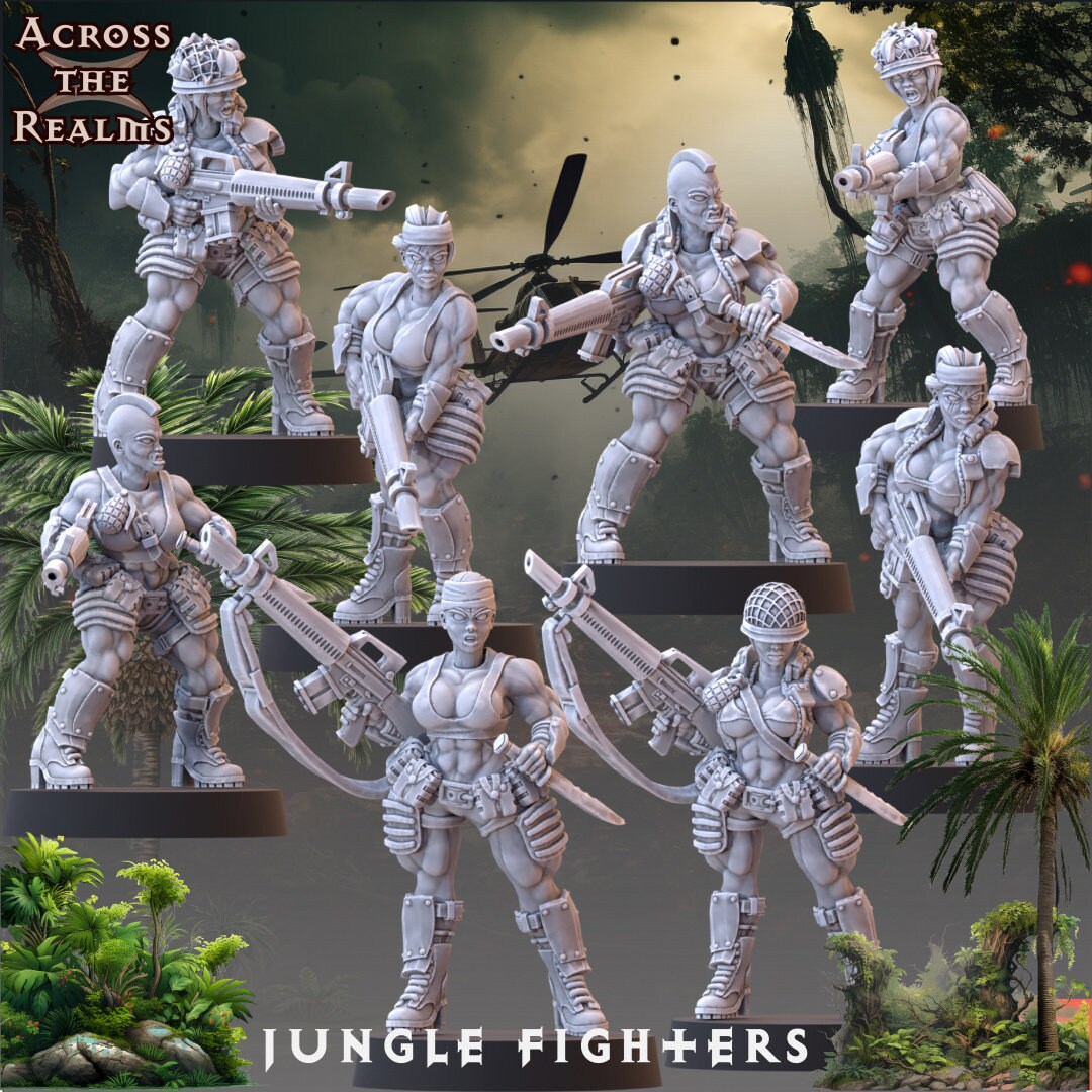 Jungle Fighter Babes by Across the Realms Miniatures