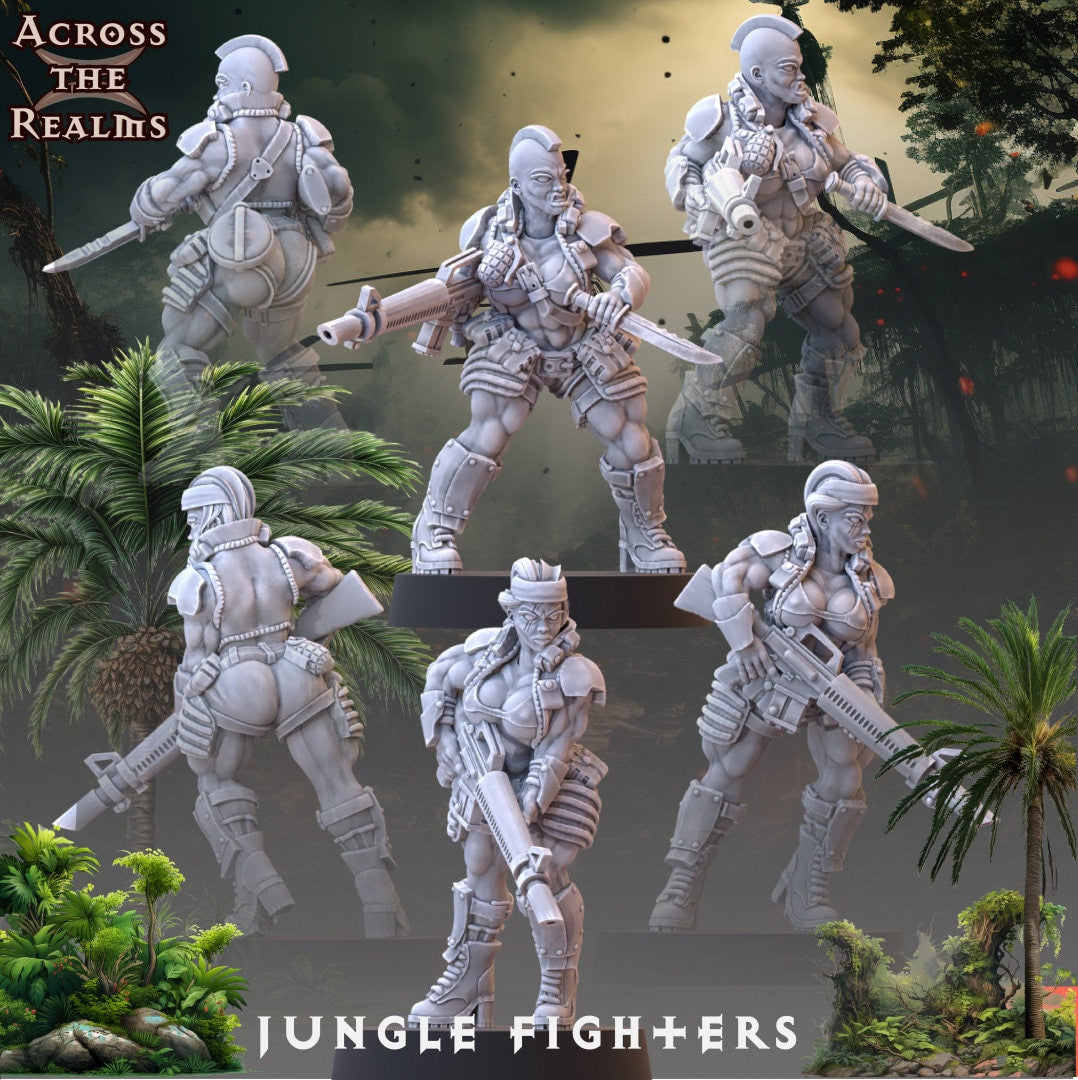 Jungle Fighter Babes by Across the Realms Miniatures