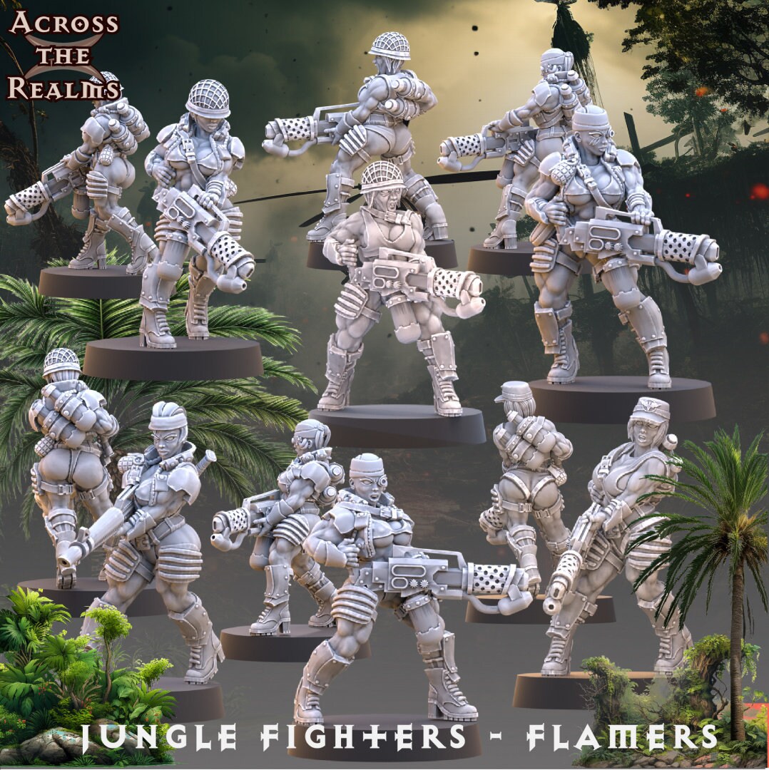 Jungle Fighter Babes by Across the Realms Miniatures