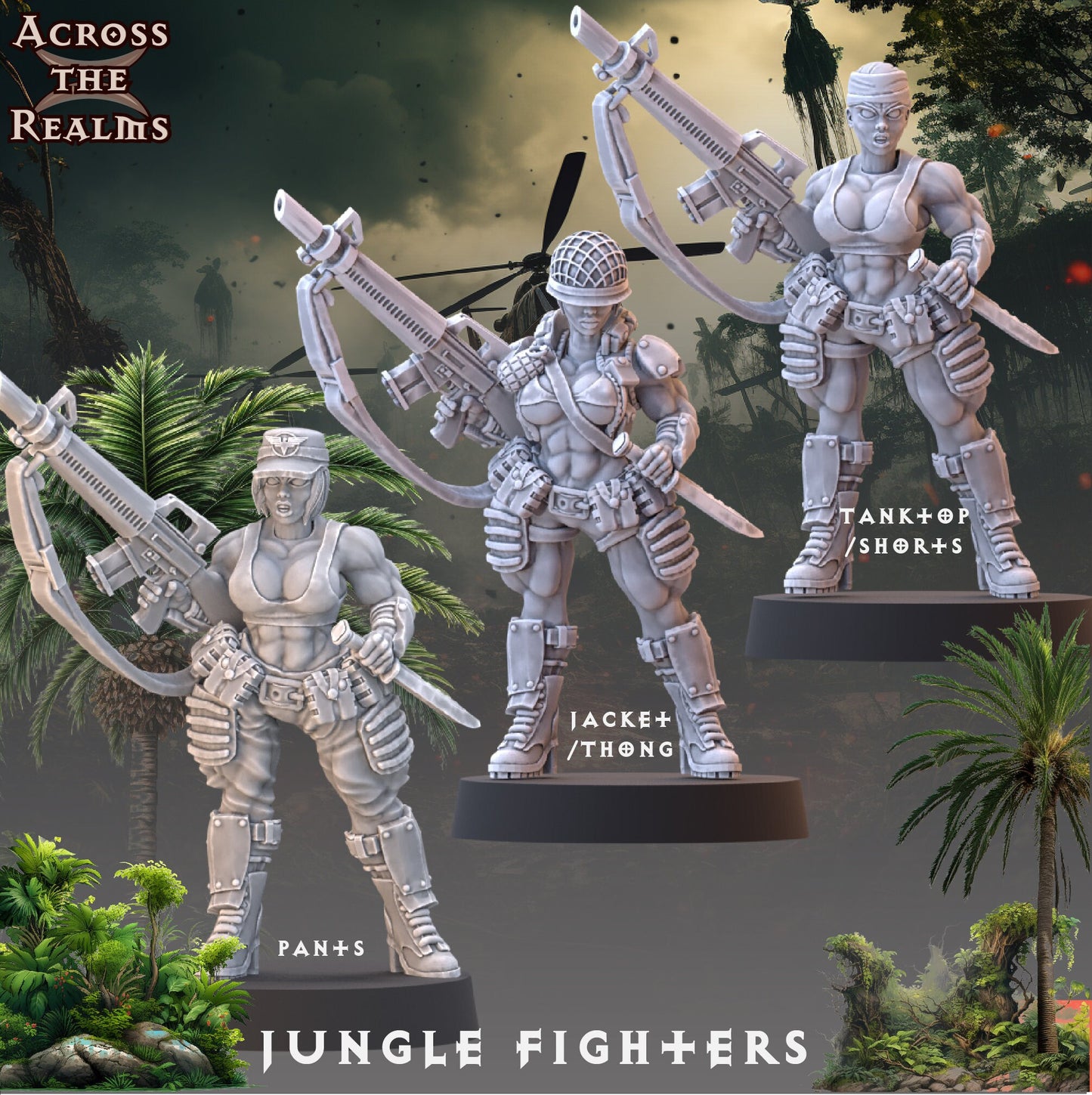 Jungle Fighter Babes by Across the Realms Miniatures