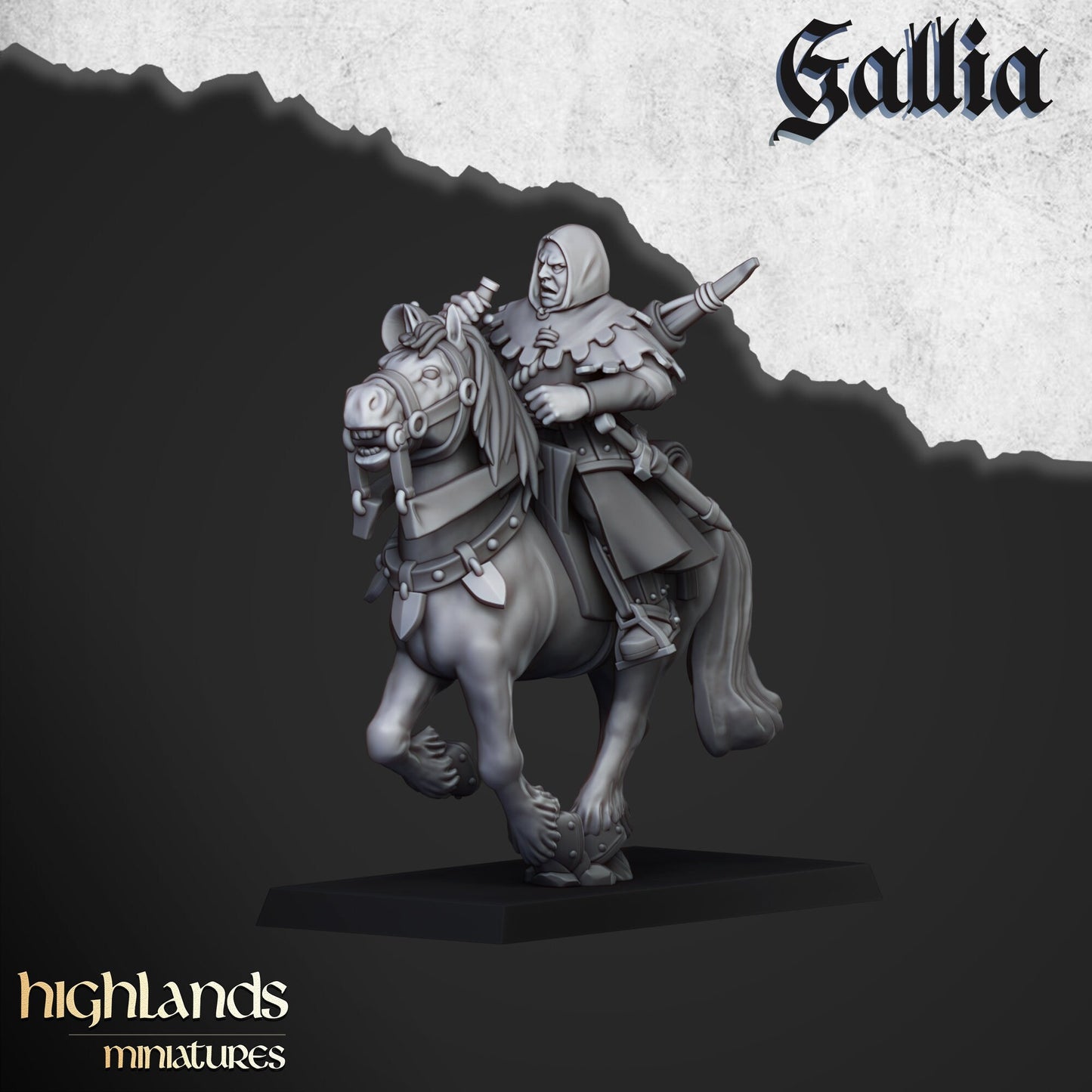 Mounted Men at Arms Unit of Gallia  by Highland Miniatures