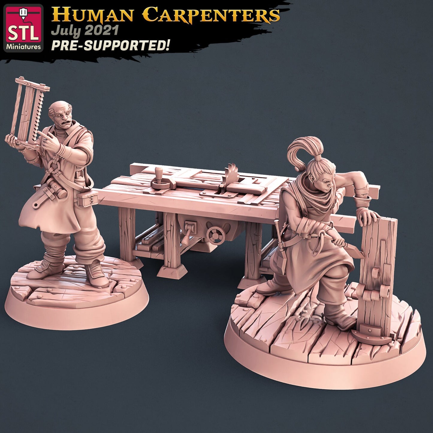 Human Carpenters by STL Miniatures