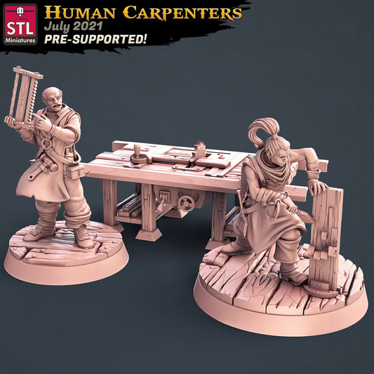 Human Carpenters by STL Miniatures