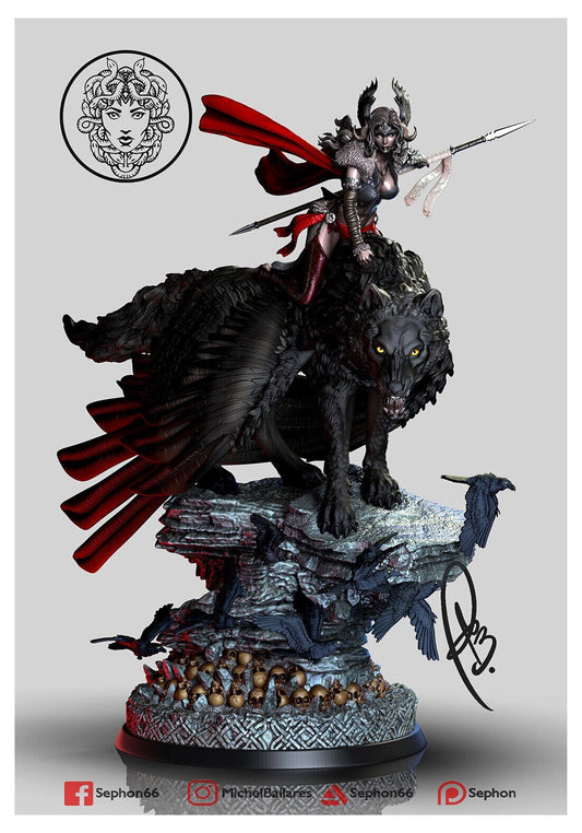 Nordic Valkyrie Statue Model Kit by Creative Geek MB