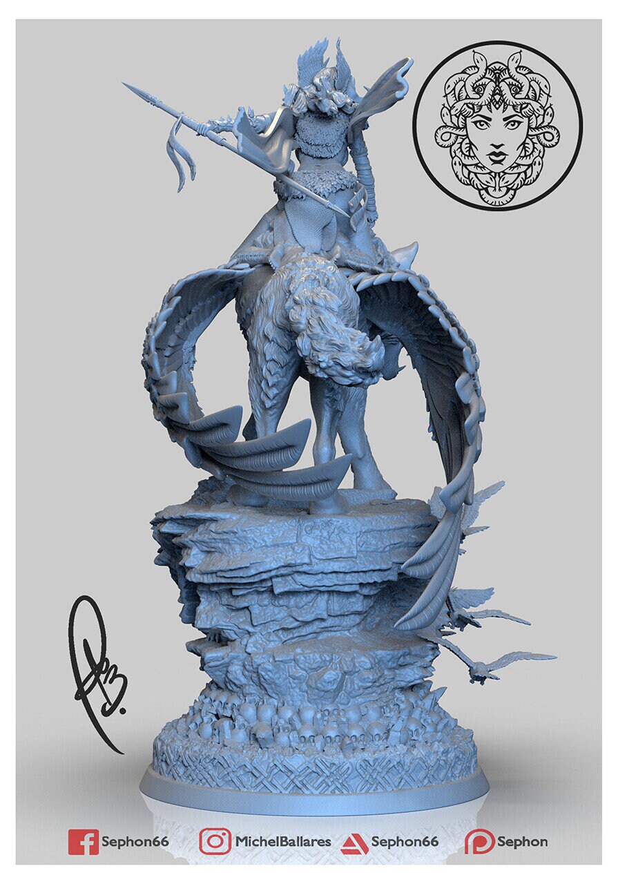 Nordic Valkyrie Statue Model Kit by Creative Geek MB