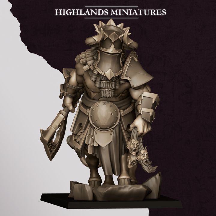 Kusarikku, Great Marduk Minotaur from Sons of Marduk  by Highland Miniatures