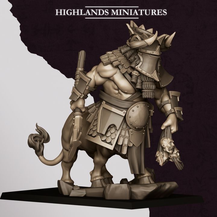 Kusarikku, Great Marduk Minotaur from Sons of Marduk  by Highland Miniatures
