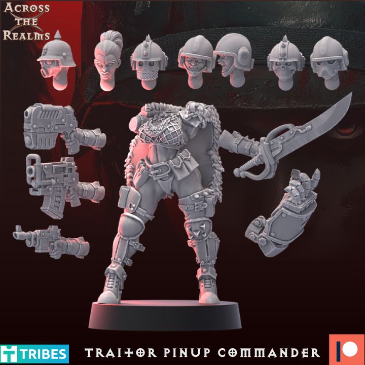 Traitor Pinup Commander by Across the Realms Miniatures