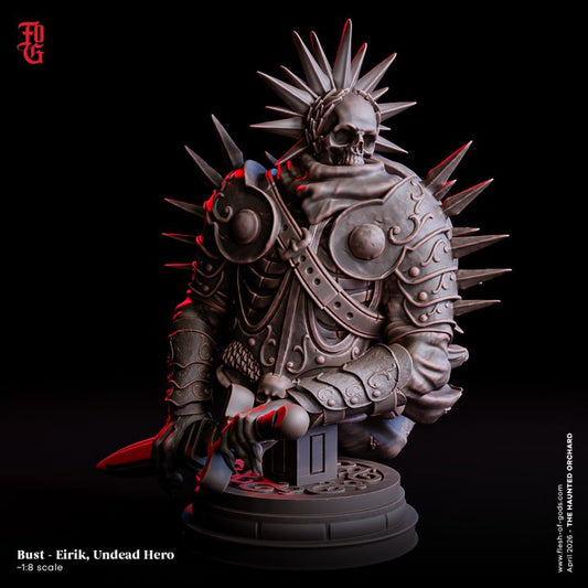 Eirik, Undead Hero Bust from "Haunted Orchid" by Flesh of Gods Miniatures