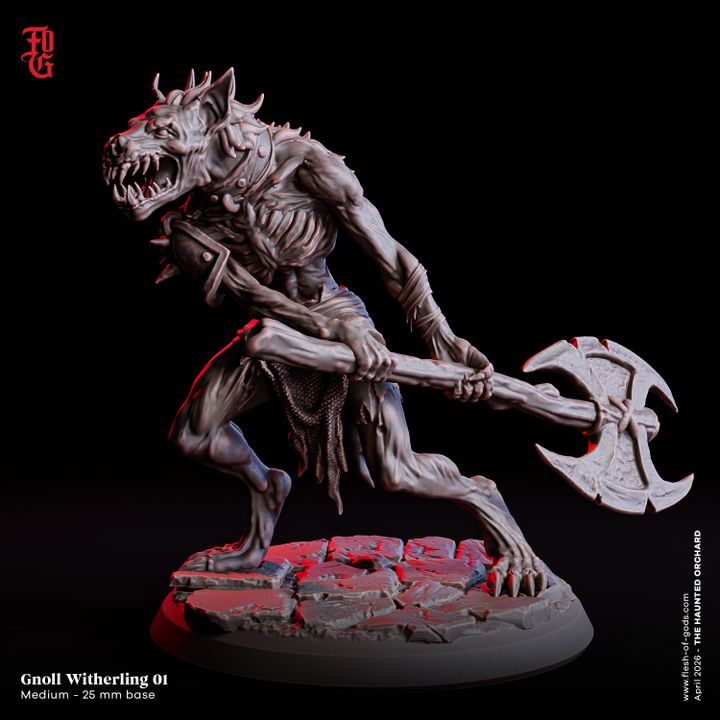 Gnoll Witherlings from "Haunted Orchid" by Flesh of Gods Miniatures