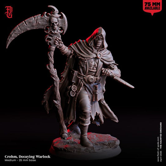 Crohm, Decaiyng Warlock from "Haunted Orchid" by Flesh of Gods Miniatures
