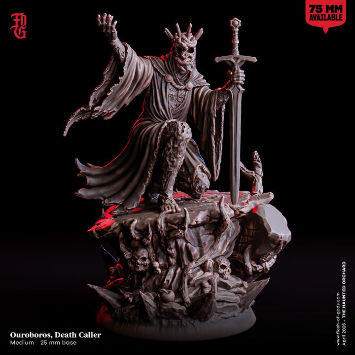 Ouroboros, Death Caller from "Haunted Orchid" by Flesh of Gods Miniatures