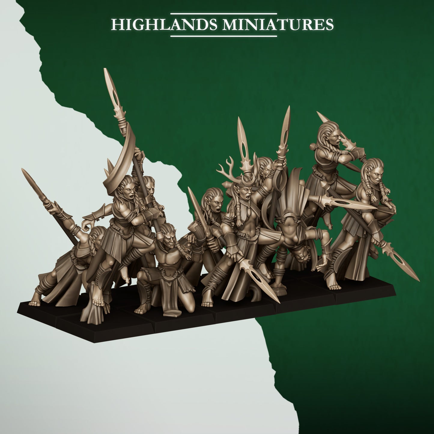 Feral Elf Bladesingers from Feral Elves by Highland Miniatures