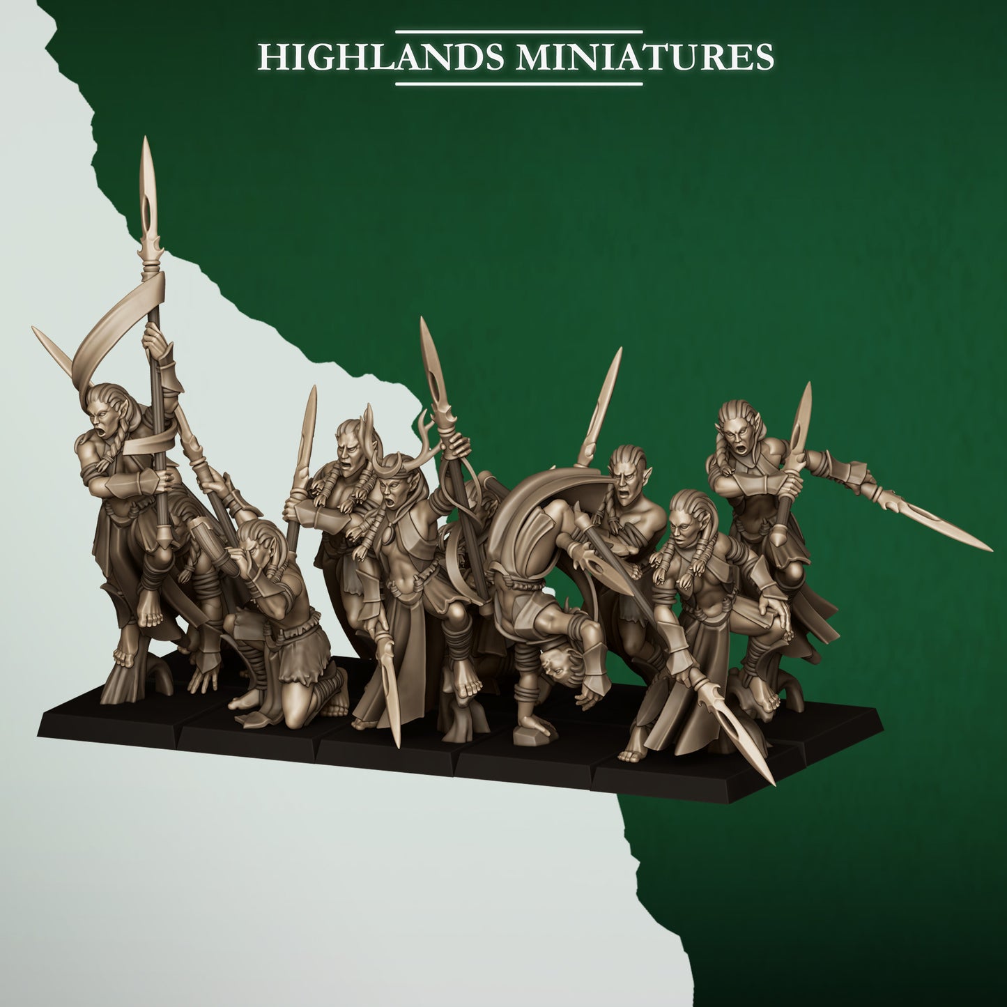 Feral Elf Bladesingers from Feral Elves by Highland Miniatures