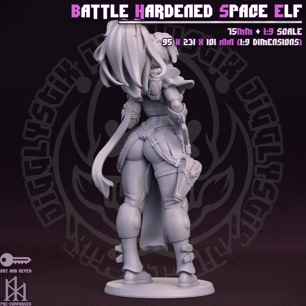 Battle Hardened Space Elf by Jigglystix Pin Up Factory Miniatures