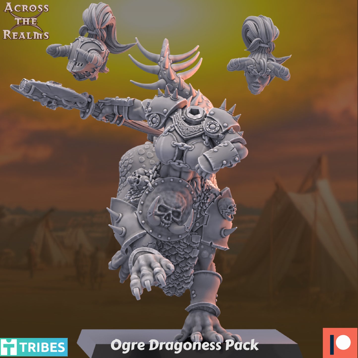 Ogre Dragoness Pack by Across the Realms Miniatures
