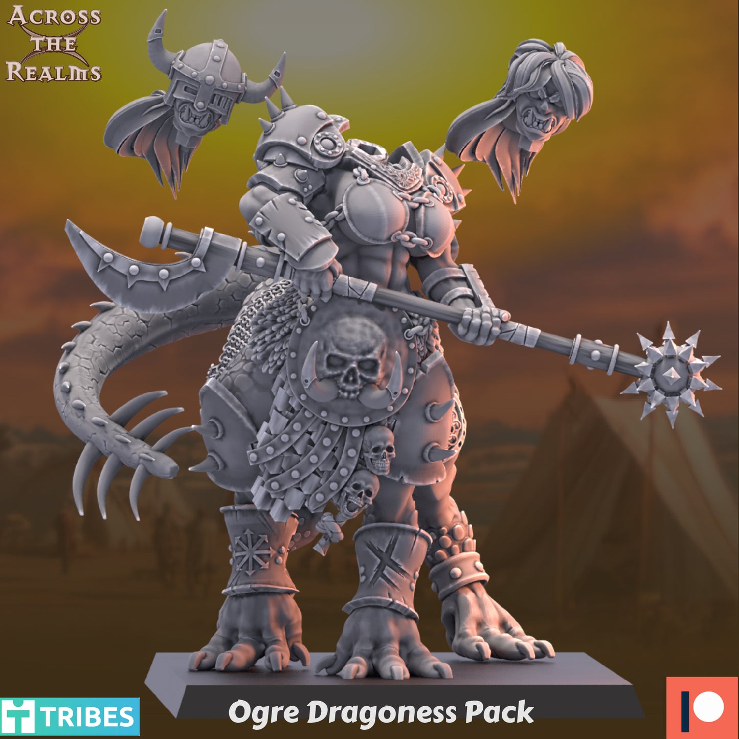 Ogre Dragoness Pack by Across the Realms Miniatures