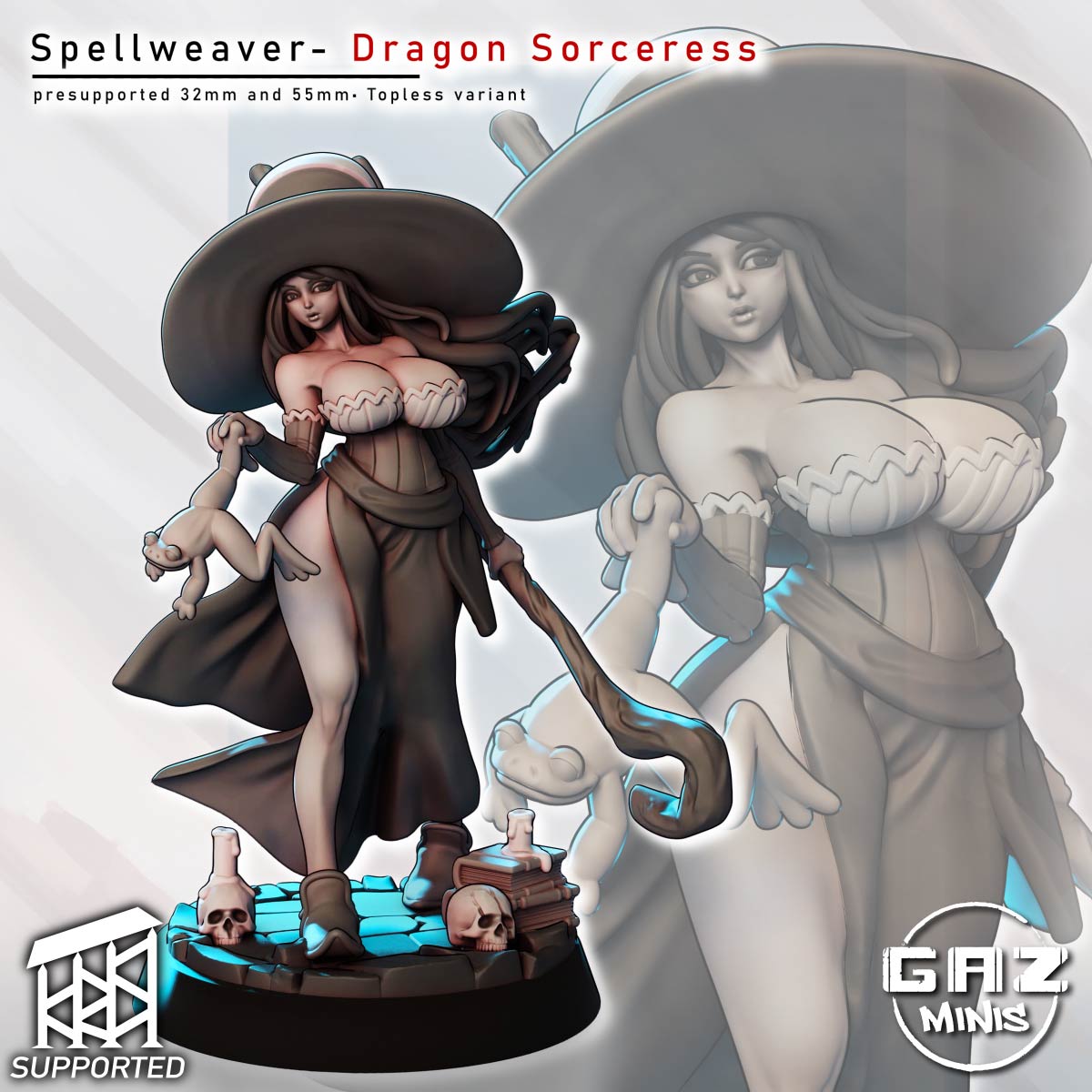 Dragon Spellweaver Sorceress by Gaz Minis