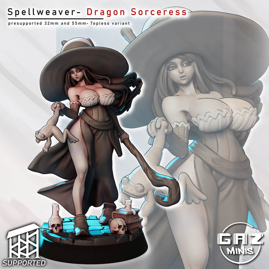 Dragon Spellweaver Sorceress by Gaz Minis