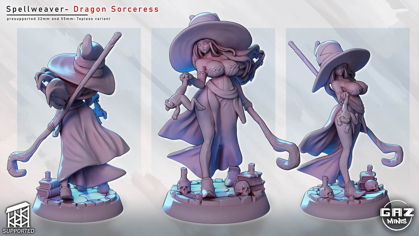 Dragon Spellweaver Sorceress by Gaz Minis