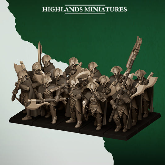 Feral Axemen from Feral Elves by Highland Miniatures