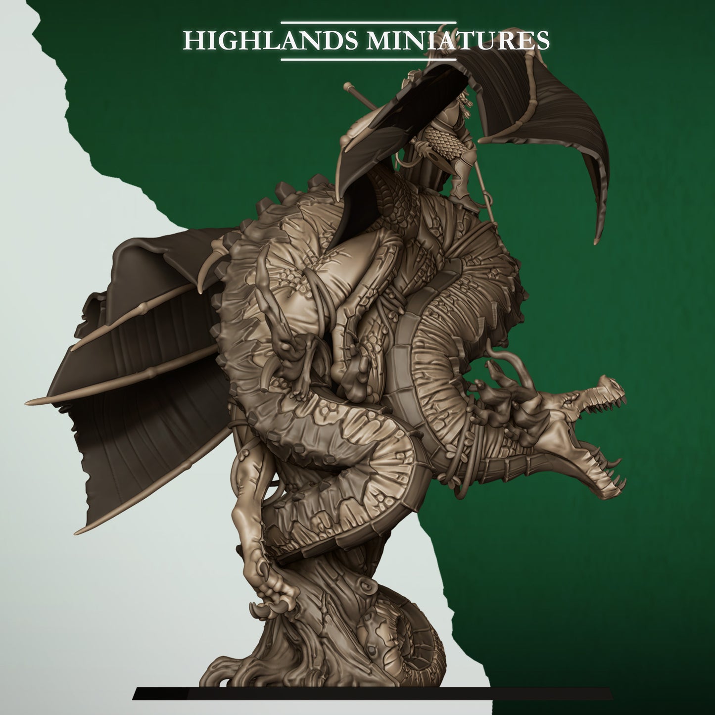 Feral Elf Prince on Feral Dragon from Feral Elves By Highland Miniatures