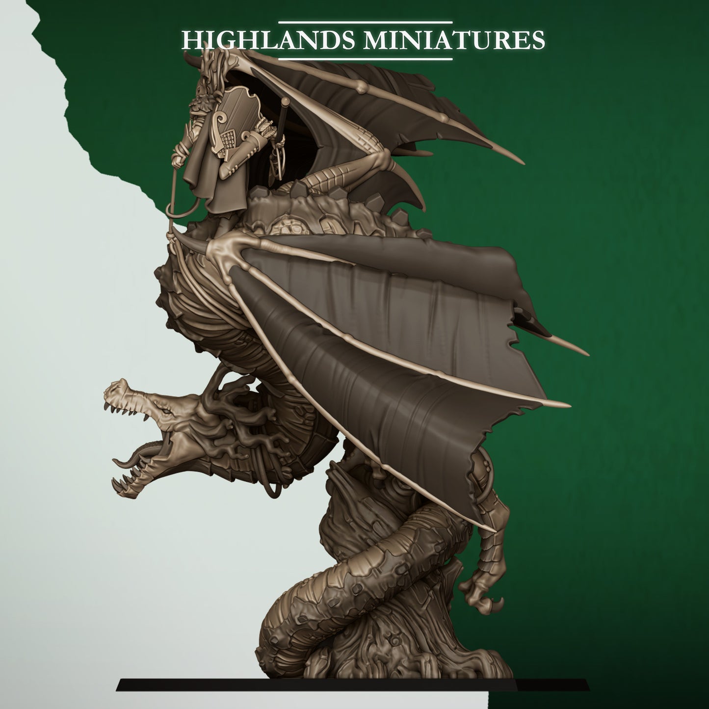 Feral Elf Prince on Feral Dragon from Feral Elves By Highland Miniatures