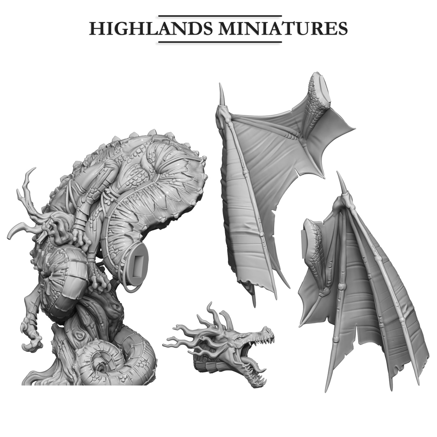 Feral Elf Prince on Feral Dragon from Feral Elves By Highland Miniatures