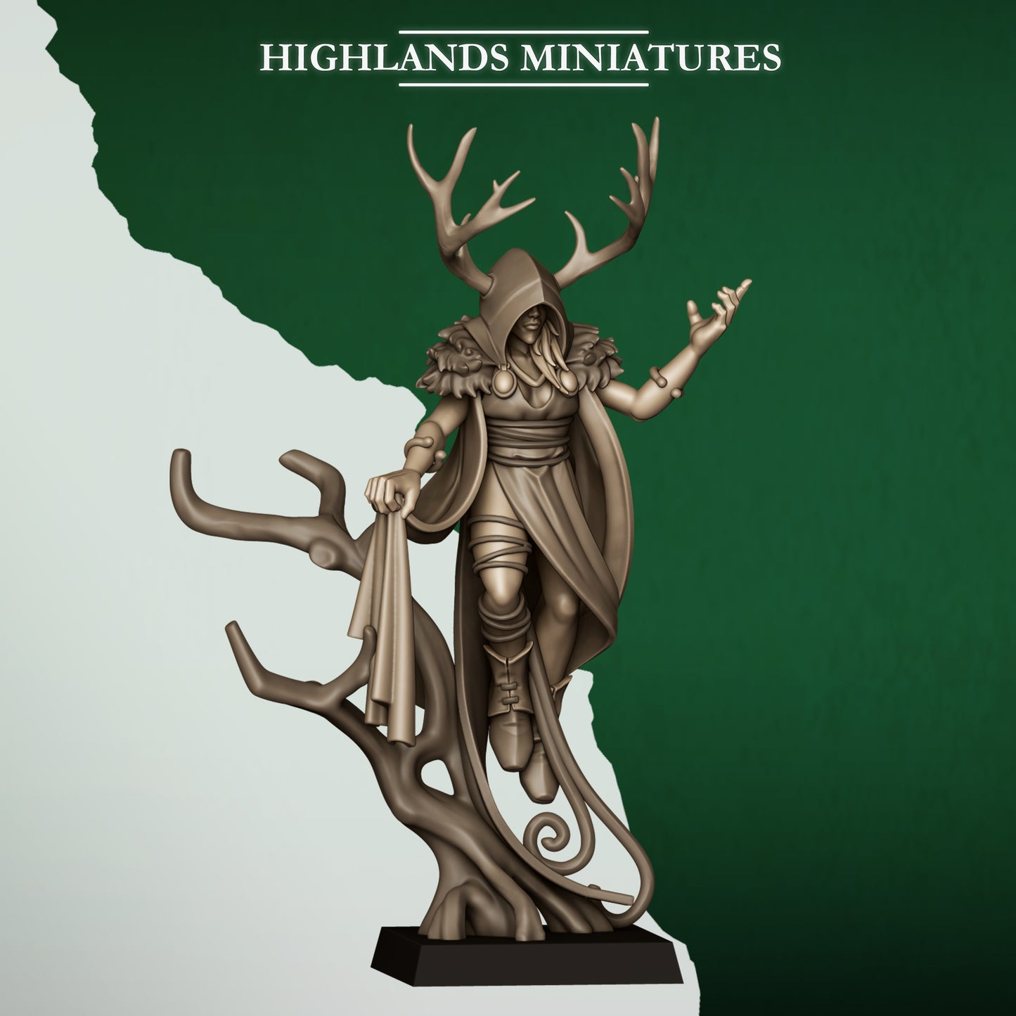 Feral Elf Druid By Highland Miniatures