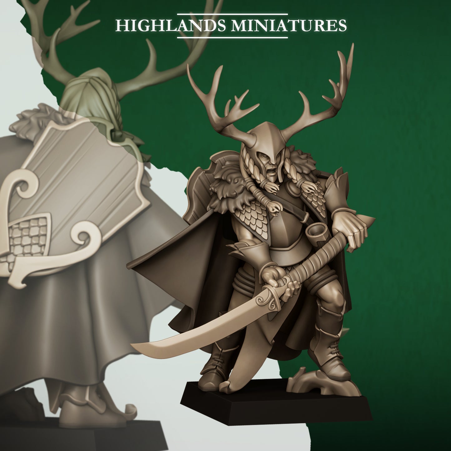 Feral Elf Highborn By Highland Miniatures